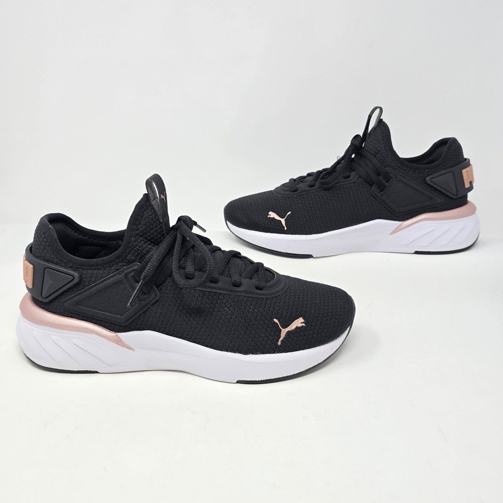 Puma Softride Sophia Womens Black Rose Gold Training Shoes 376194-01 Size 7.5